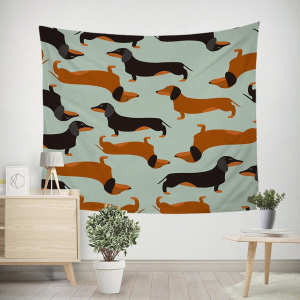 Cartoon Dachshund Cartoon Dachshund Tapestry