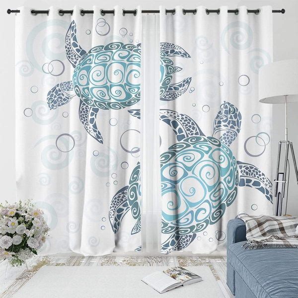 Blue Turtles Blue Turtles Curtain Set