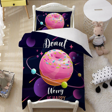 Donut Worry Cot Donut Worry Quilt Cover Set