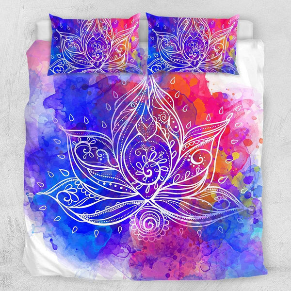 Water Colour Lotus AU Single Water Colour Lotus Quilt Cover Set