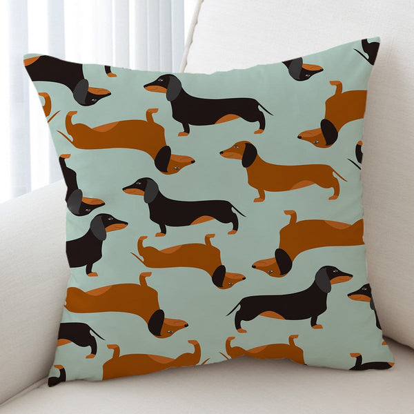 Cartoon Dachshund Cartoon Dachshund Cushion Cover