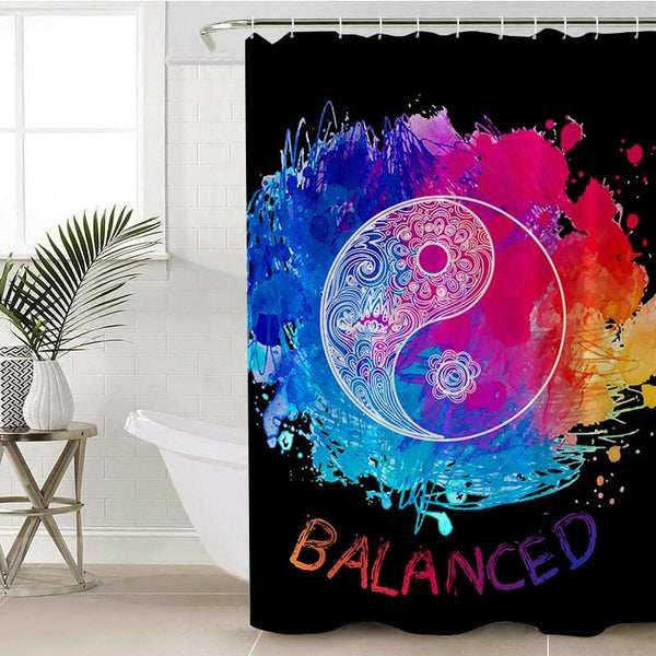 Yin Yang - Balanced Yin Yang - Balanced Shower Curtain