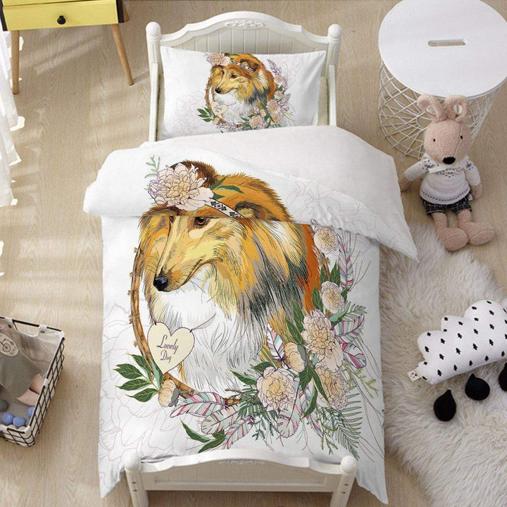 Lassie Collie Cot Lassie Collie Quilt Cover Set