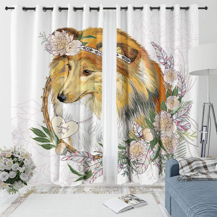 Lassie Collie Lassie Collie Curtain Set