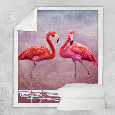 Pink Lake Flamingo Pink Lake Flamingo Blanket