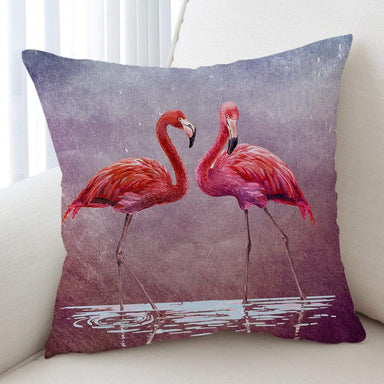 Pink Lake Flamingo Pink Lake Flamingo Cushion Cover