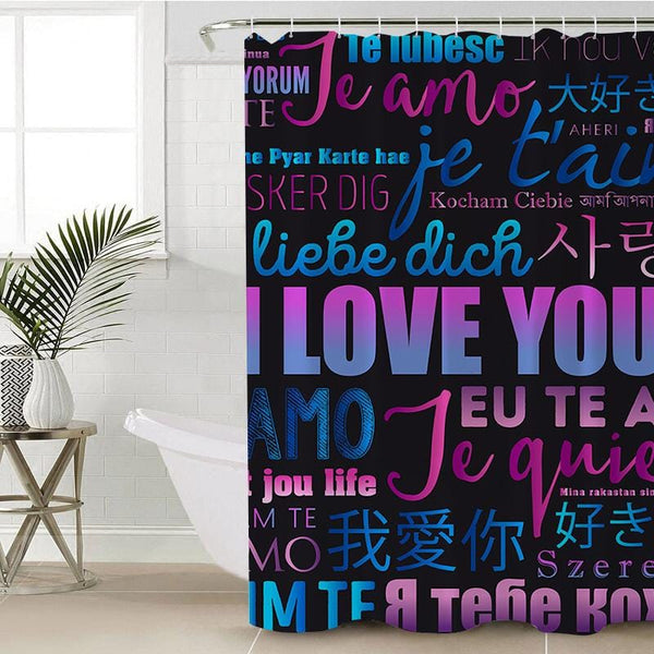 I Love You I Love You Shower Curtain