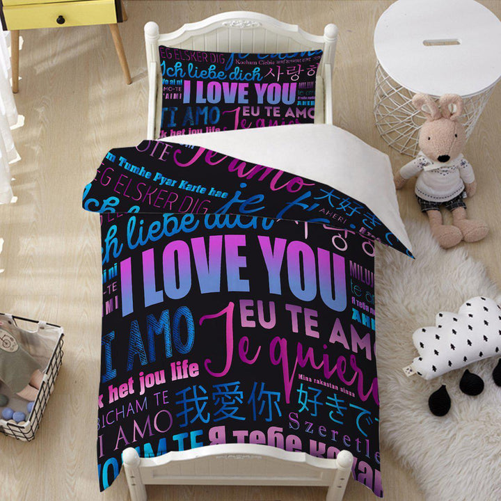 I Love You Cot I Love You Quilt Cover Set