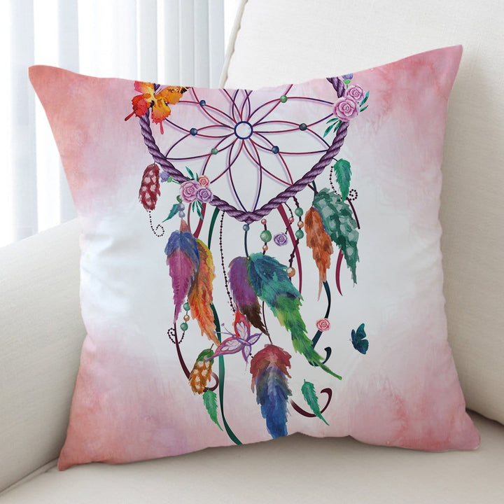 Pink Dreamcatcher Pink Dreamcatcher Cushion Cover