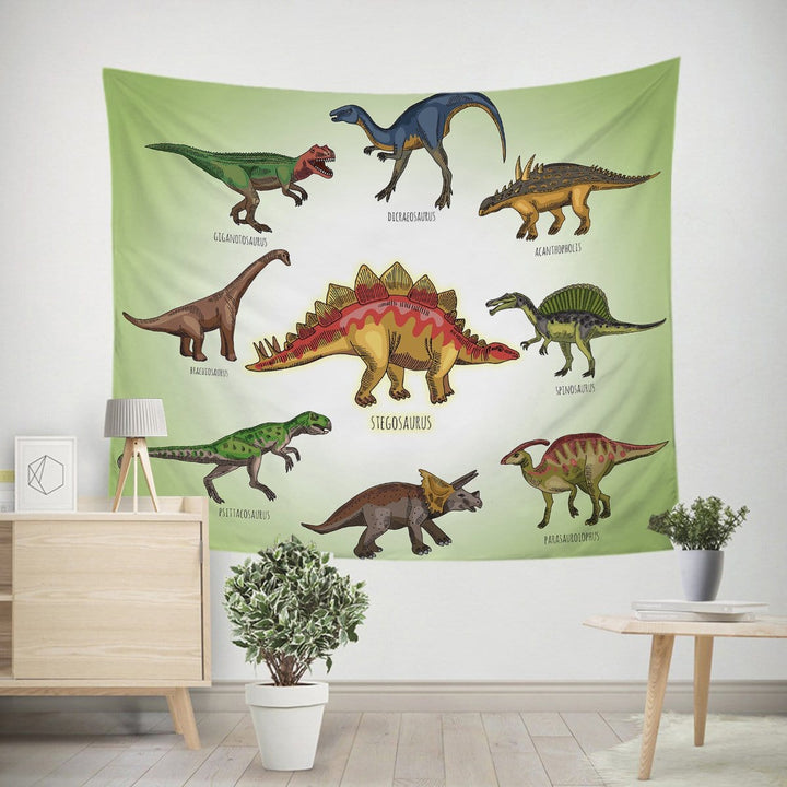 Cartoon Dinosaur's Cartoon Dinosaur's Tapestry