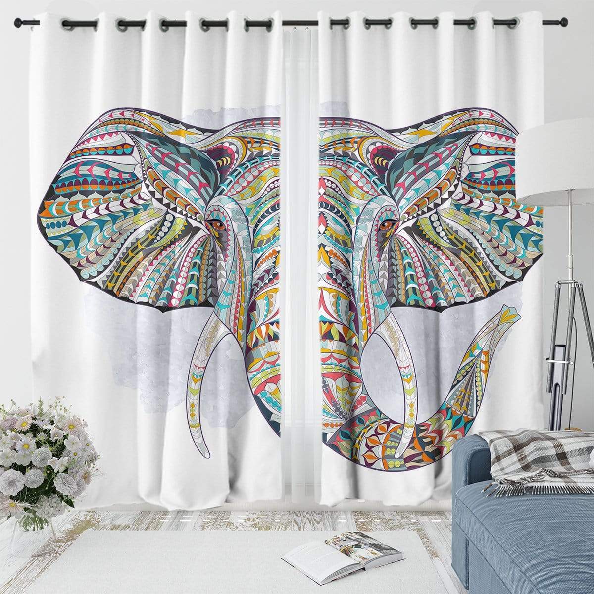 Elephant Bohemia Elephant Bohemian Curtain Set