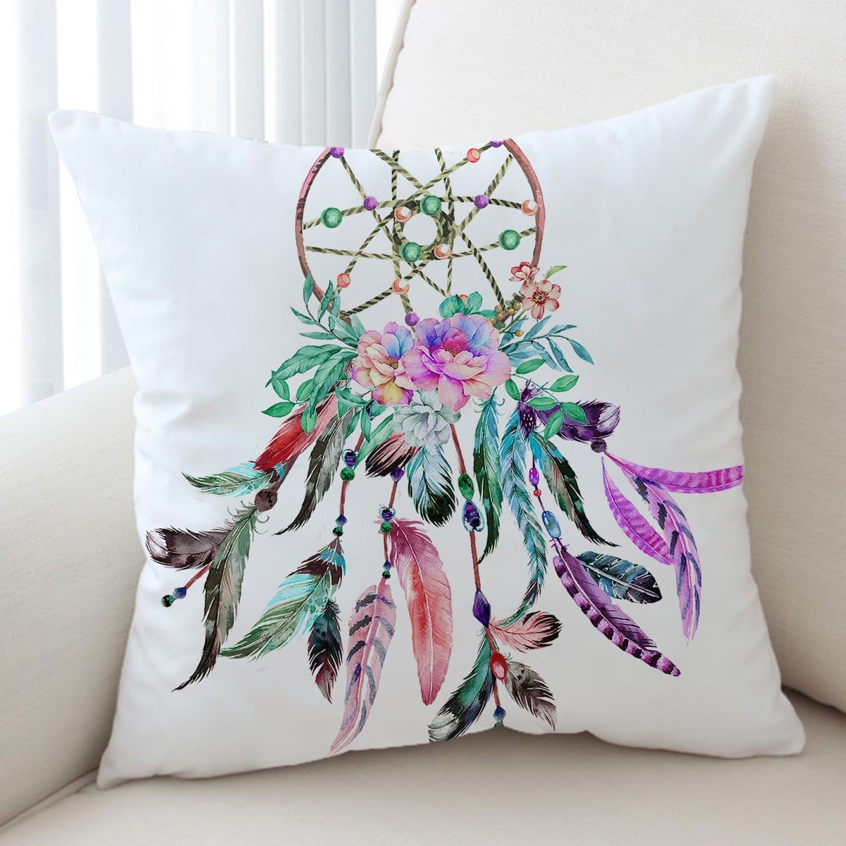 Bohemian Dreamcatcher Bohemian Dreamcatcher Cushion Cover