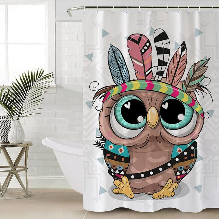 Cartoon Owl Cartoon Owl Shower Curtain