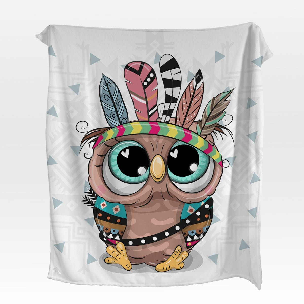 Cartoon Owl Cartoon Owl Squiffy Minky Blanket