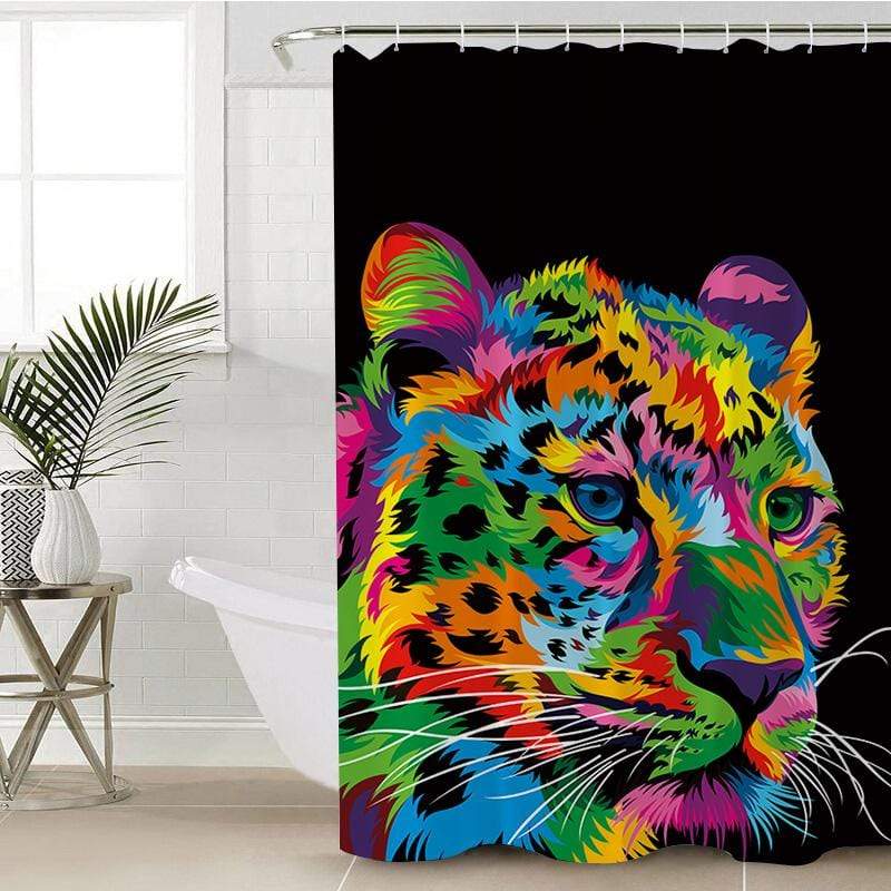 Bright Cheetah Bright Cheetah Shower Curtain