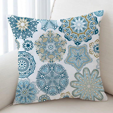 Turquoise Mosaic Mandala Cushion Cover - On sale-On Sale-Little Squiffy