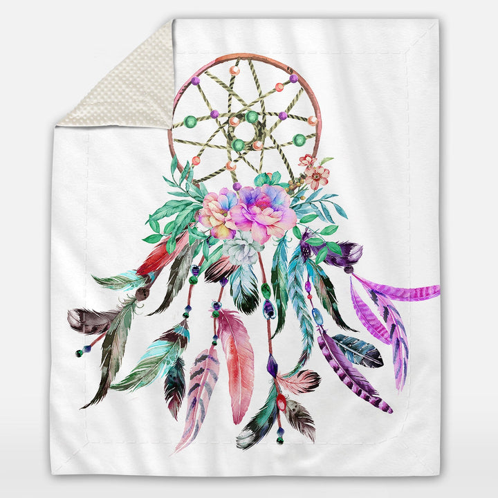 Bohemian Dreamcatcher Bohemian Dreamcatcher Deluxe Minky Blanket