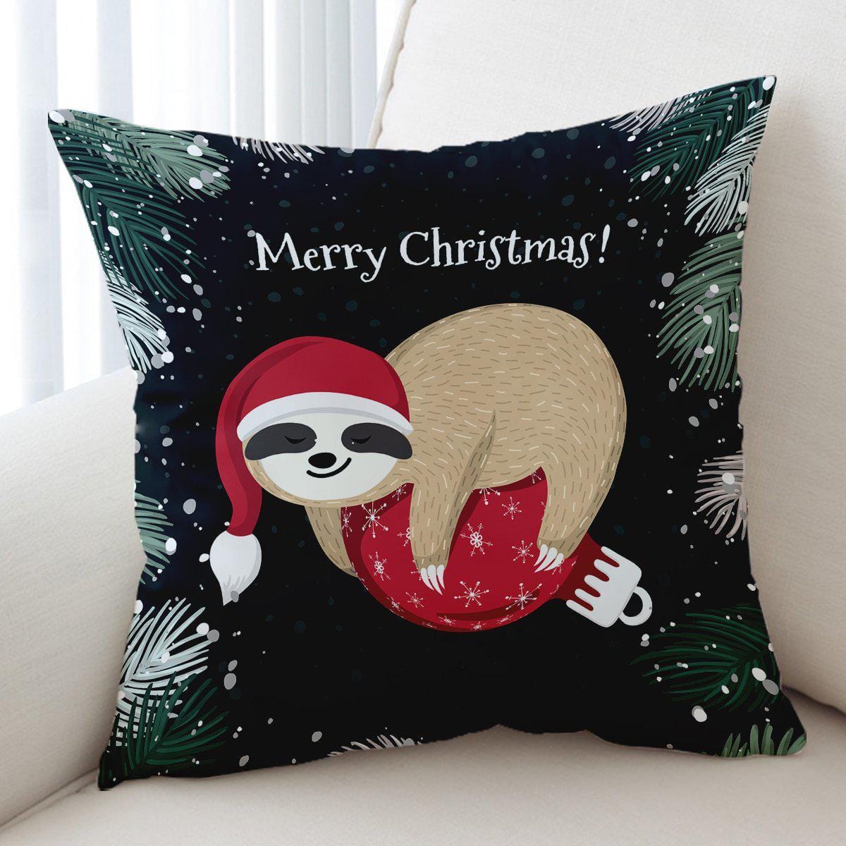 Merry Slothmas Merry Slothmas Cushion Cover
