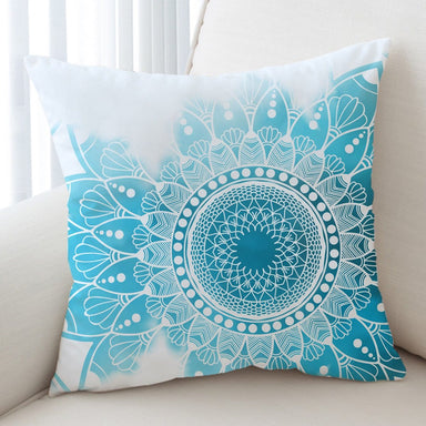 Caribbean Blue Mandala Caribbean Blue Mandala Cushion Cover