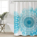 Caribbean Blue Mandala Caribbean Blue Mandala Shower Curtain