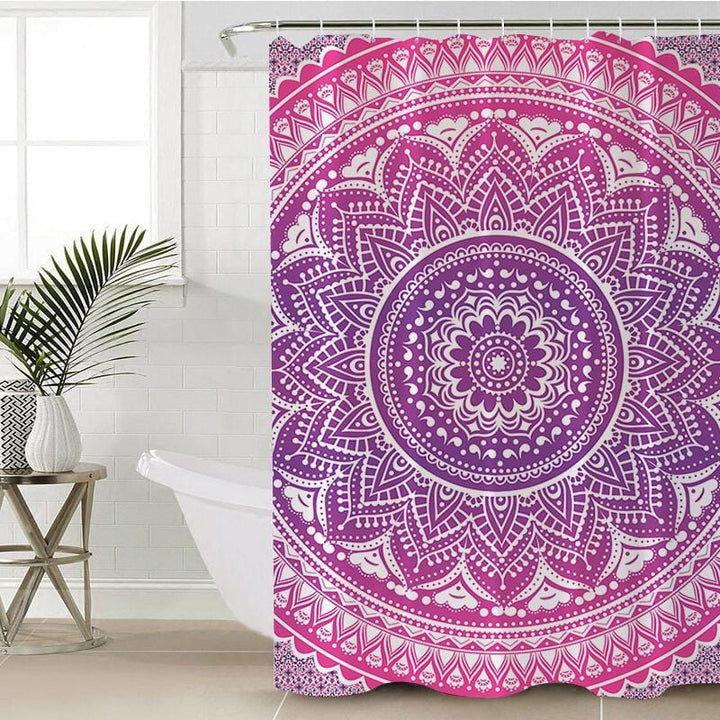 Flamingo Pink Ombre Mandala Flamingo Pink Ombre Mandala Shower Curtain