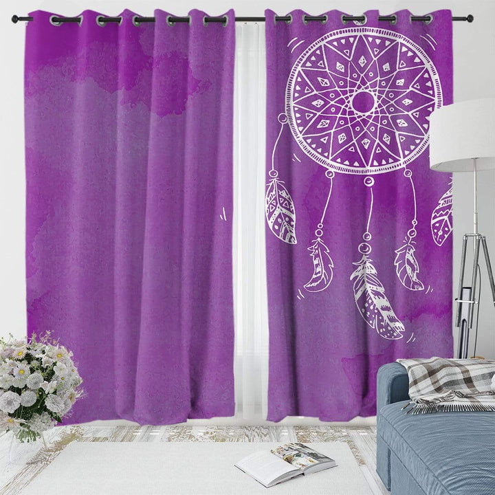 Bahaman Sea Purple Dreamcatcher Bahaman Sea Purple Dreamcatcher Curtain Set