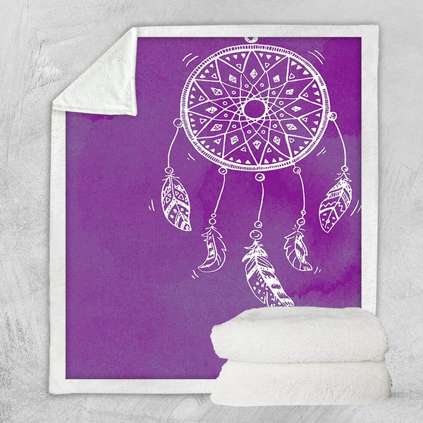 Bahaman Sea Purple Dreamcatcher Bahaman Sea Purple Dreamcatcher Blanket