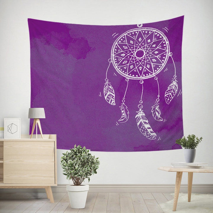 Bahaman Sea Purple Dreamcatcher Bahaman Sea Purple Dreamcatcher Tapestry