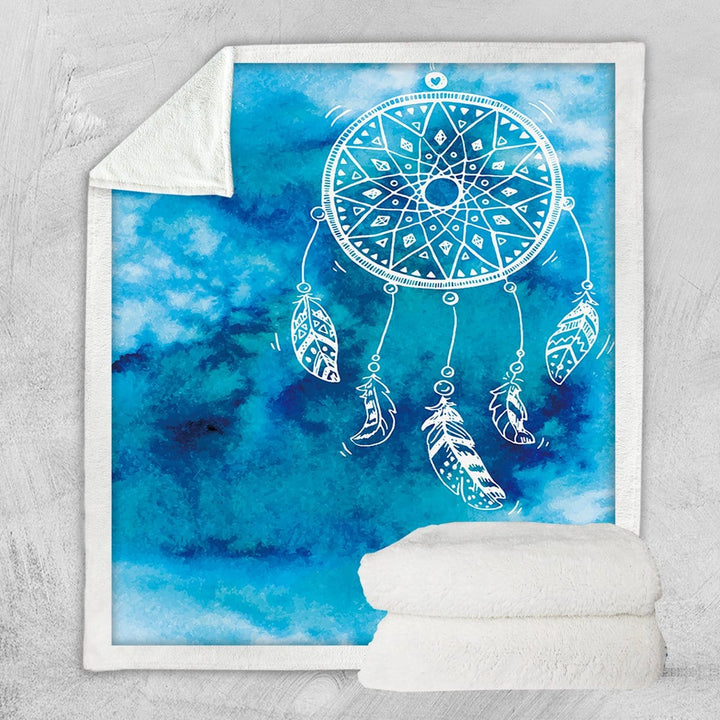 Bahaman Sea Blue Dreamcatcher Bahaman Sea Blue Dreamcatcher Blanket