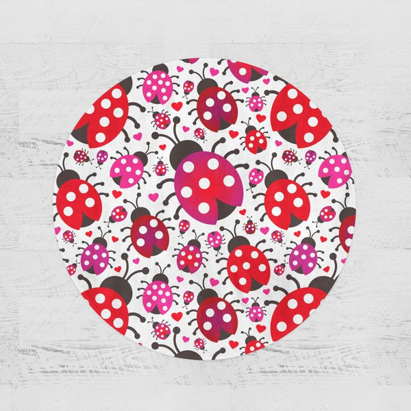 Ladybug Mania Ladybug Mania Round Minky Blanket
