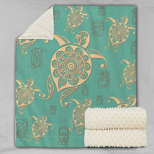 Green Sea Turtle Green Sea Turtle Deluxe Minky Blanket