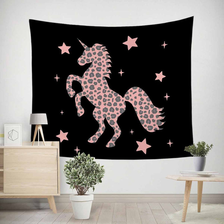 Leopard Unicorn Leopard Unicorn Tapestry - Pink