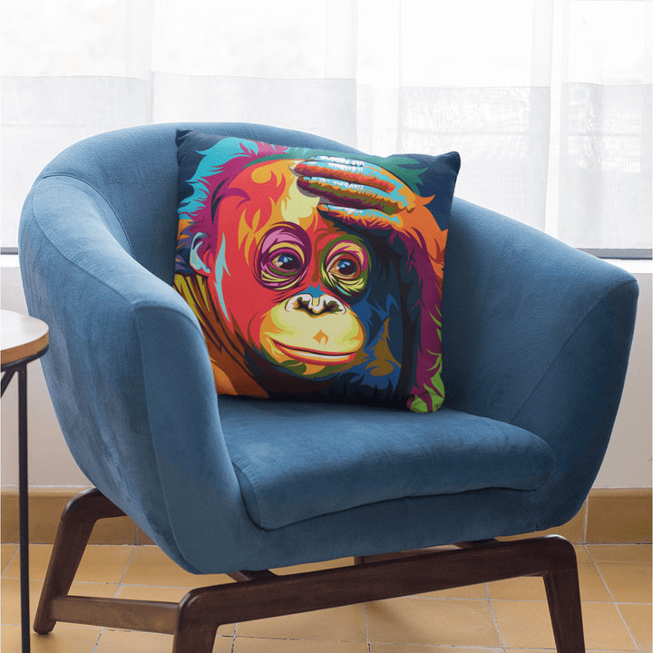 Melancholy Orangutan Melancholy Orangutan Cushion Cover