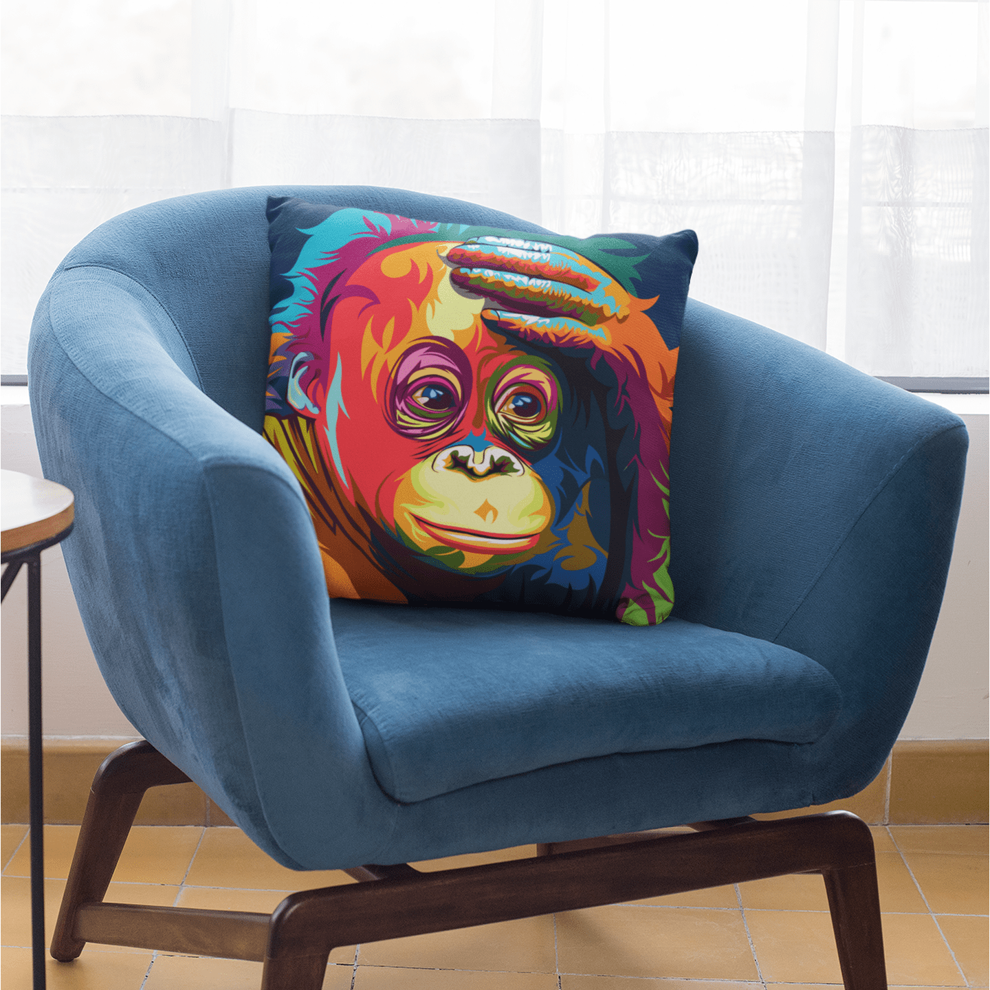 Melancholy Orangutan Melancholy Orangutan Cushion Cover