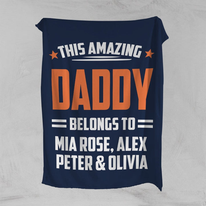 Personalised 75x100cm / DADDY This Amazing Dad Personalised Squiffy Minky Blanket