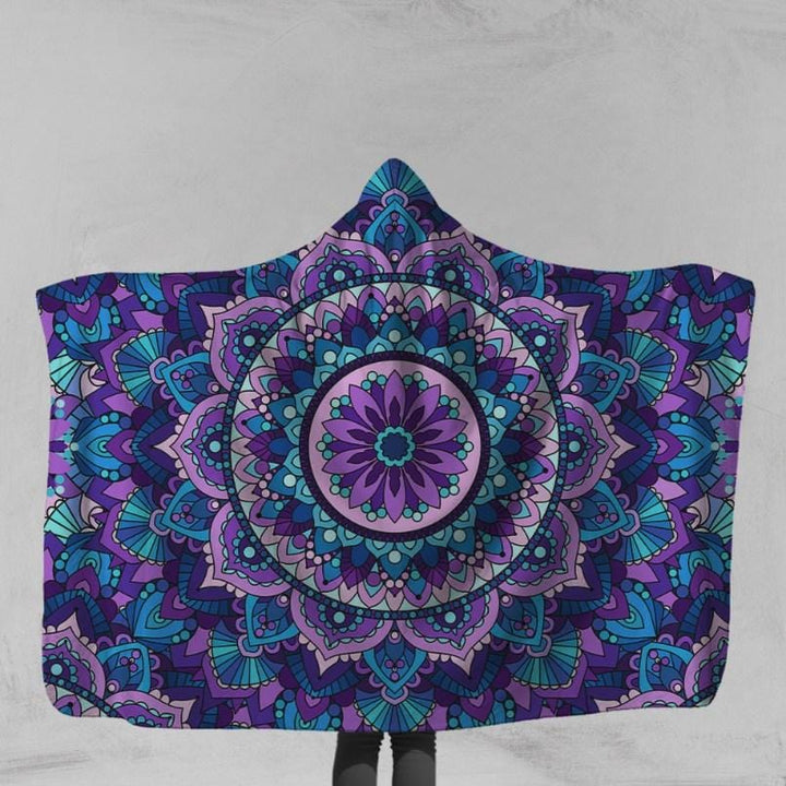 Amethyst Mandala Hooded Blanket-Amethyst Mandala-Little Squiffy