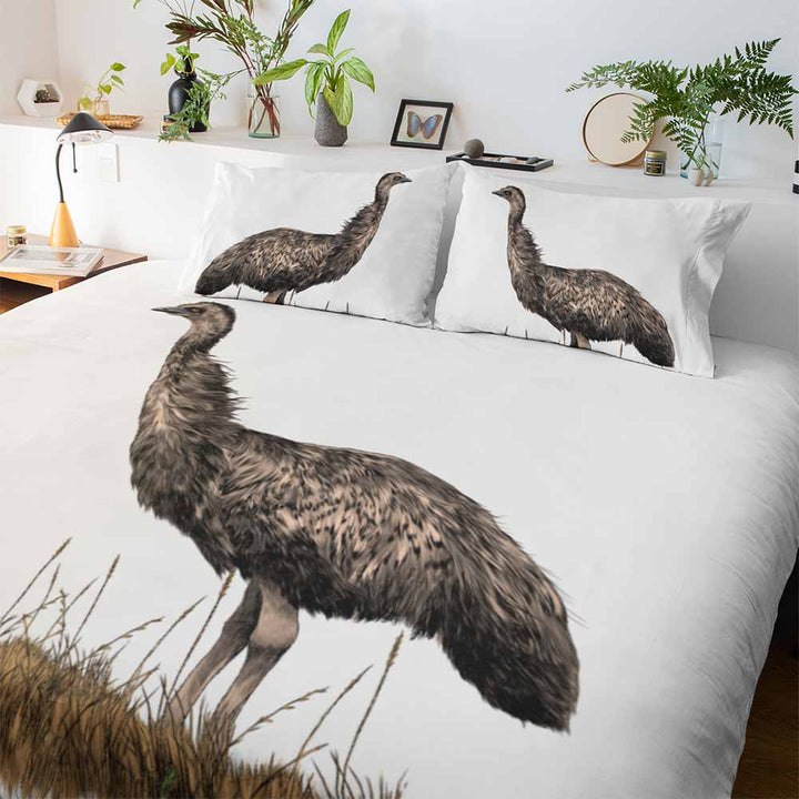 Aussie Emu Quilt Cover Set-Aussie Emu-Little Squiffy