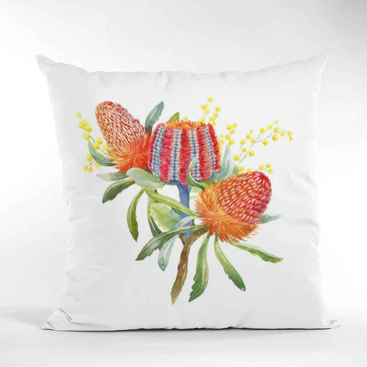 Australian Banksia Flower Cushion Cover-Australian Flower-Little Squiffy