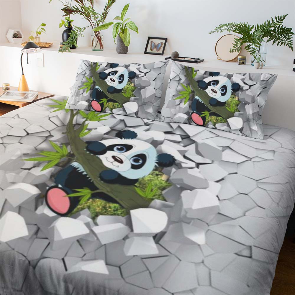 Baby Panda Quilt Cover Set Little Squiffy