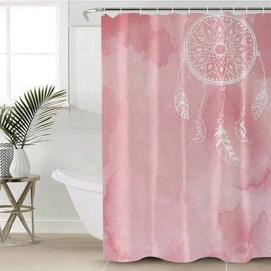 Bahaman Sea Pink Dreamcatcher Bahaman Sea Pink Dreamcatcher Shower Curtain