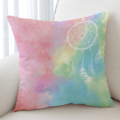 Bahaman Rainbow Pink Dreamcatcher Cushion Cover - On sale-On Sale-Little Squiffy