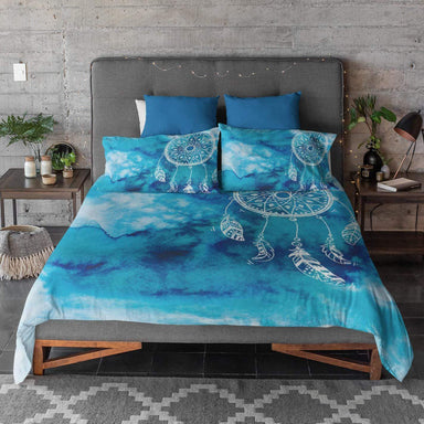 Bahaman Sea Blue Dreamcatcher Bahaman Sea Blue Dreamcatcher Quilt Cover Set