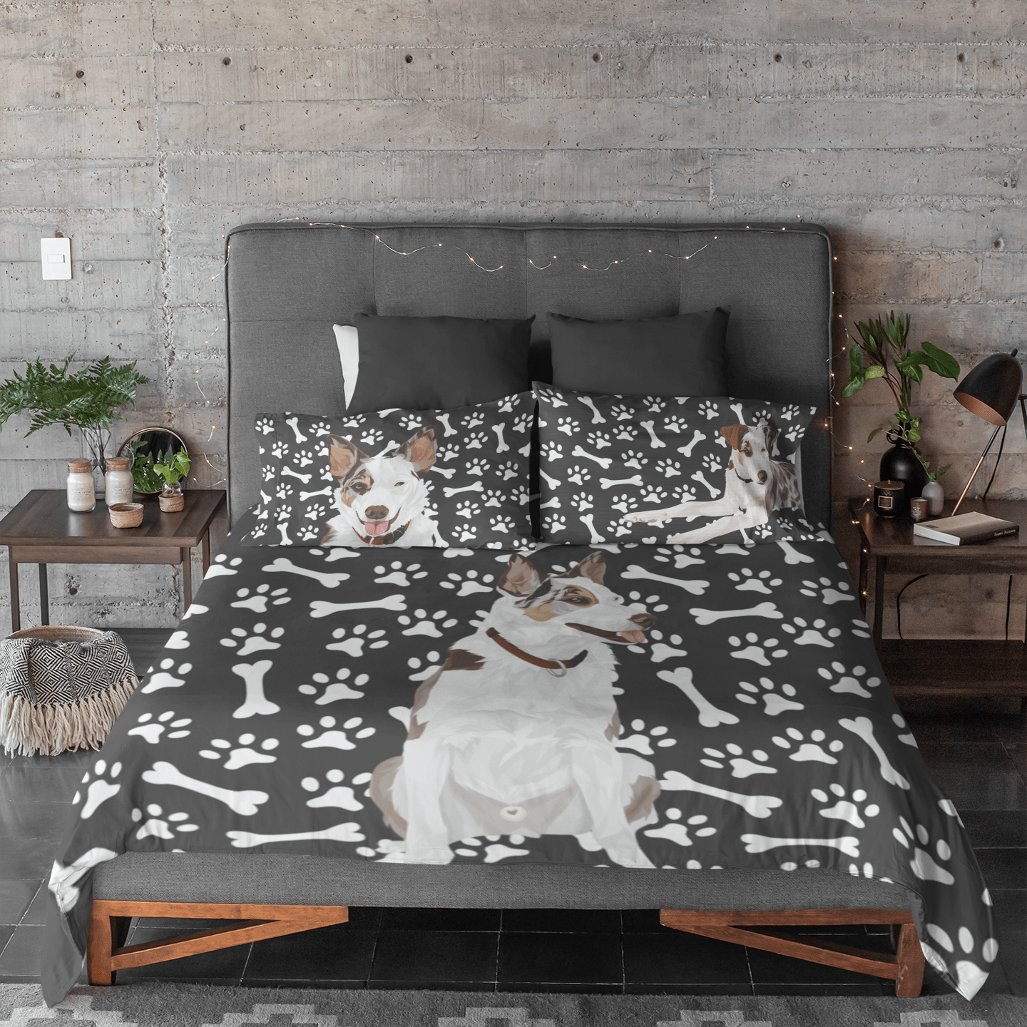 Dog quilt cover sales set