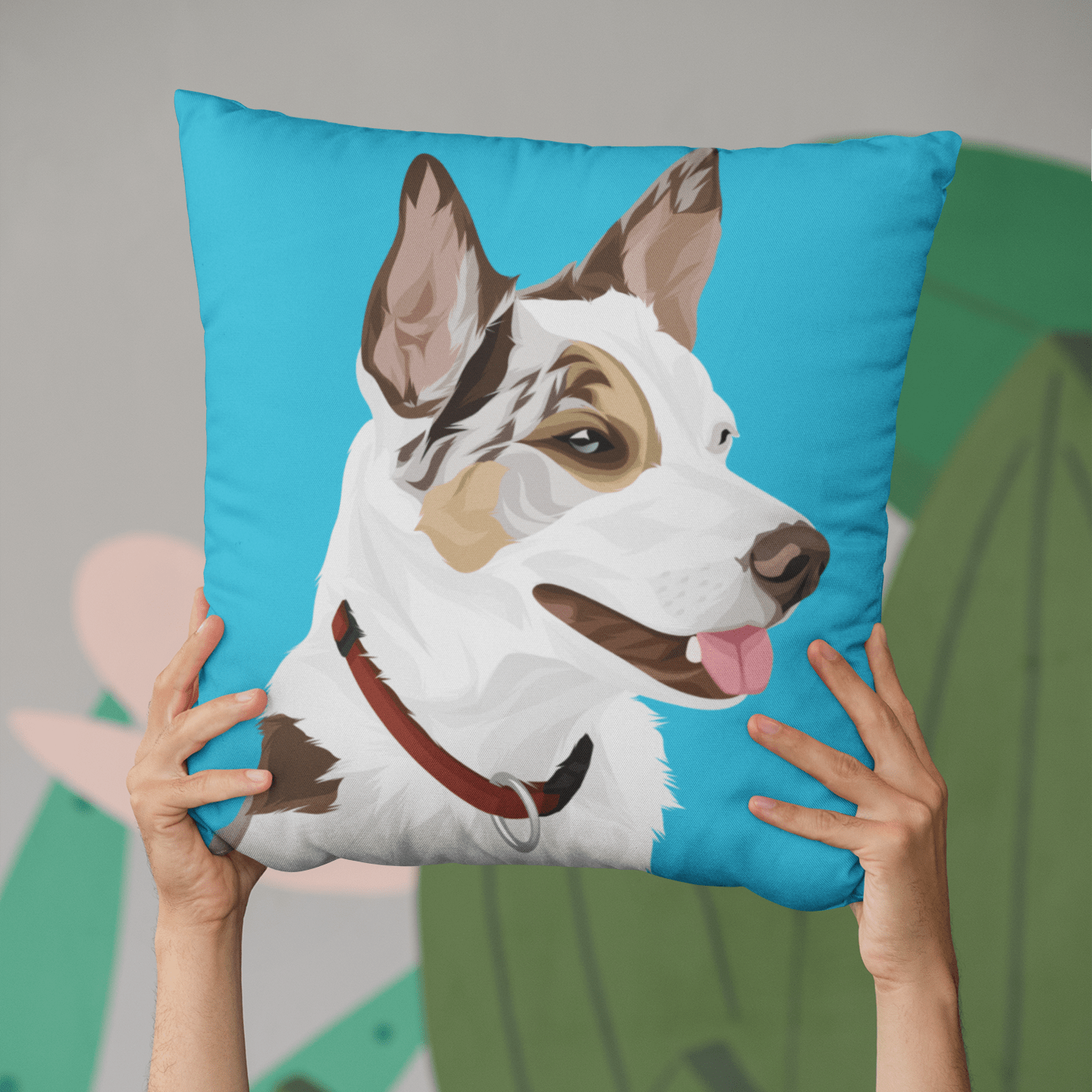 Custom Pet Portrait Custom Pet Pawtrait Cushion Cover