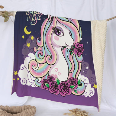 Believe In Magic Unicorn Believe In Magic Unicorn Deluxe Minky Blanket