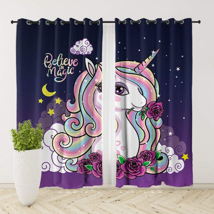 Believe In Magic Unicorn Believe In Magic Unicorn Curtain Set