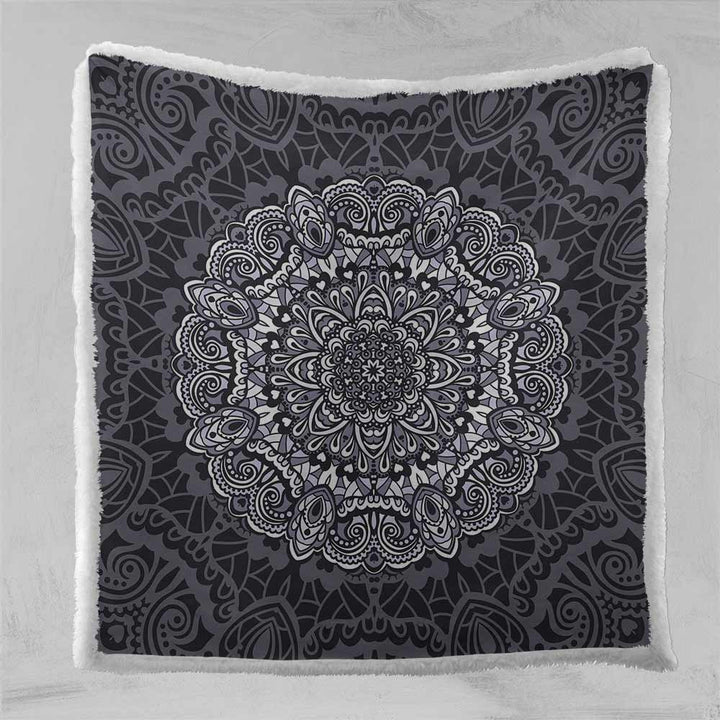 Black & White Mandala Blanket-Black & White Mandala-Little Squiffy