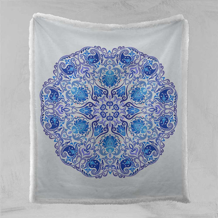 Blue Mandala Blanket-Blue Mandala-Little Squiffy