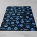Personalised 75x100cm / Blue Pets Name & Paw Personalised Squiffy Minky Blanket