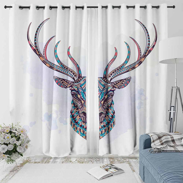 Bohemian Deer Curtain Set-Bohemian Deer-Little Squiffy